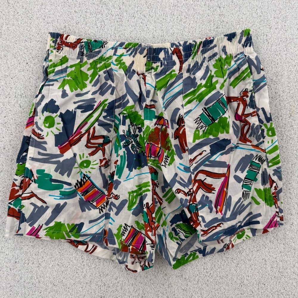 VTG Jams World Shorts‎ Mens Medium Tropical Volleyball Surf Hawaii Cotton USA